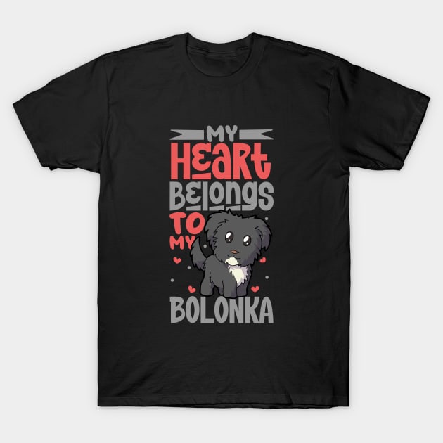 My heart belongs to my Bolonka Zwetna T-Shirt by Modern Medieval Design